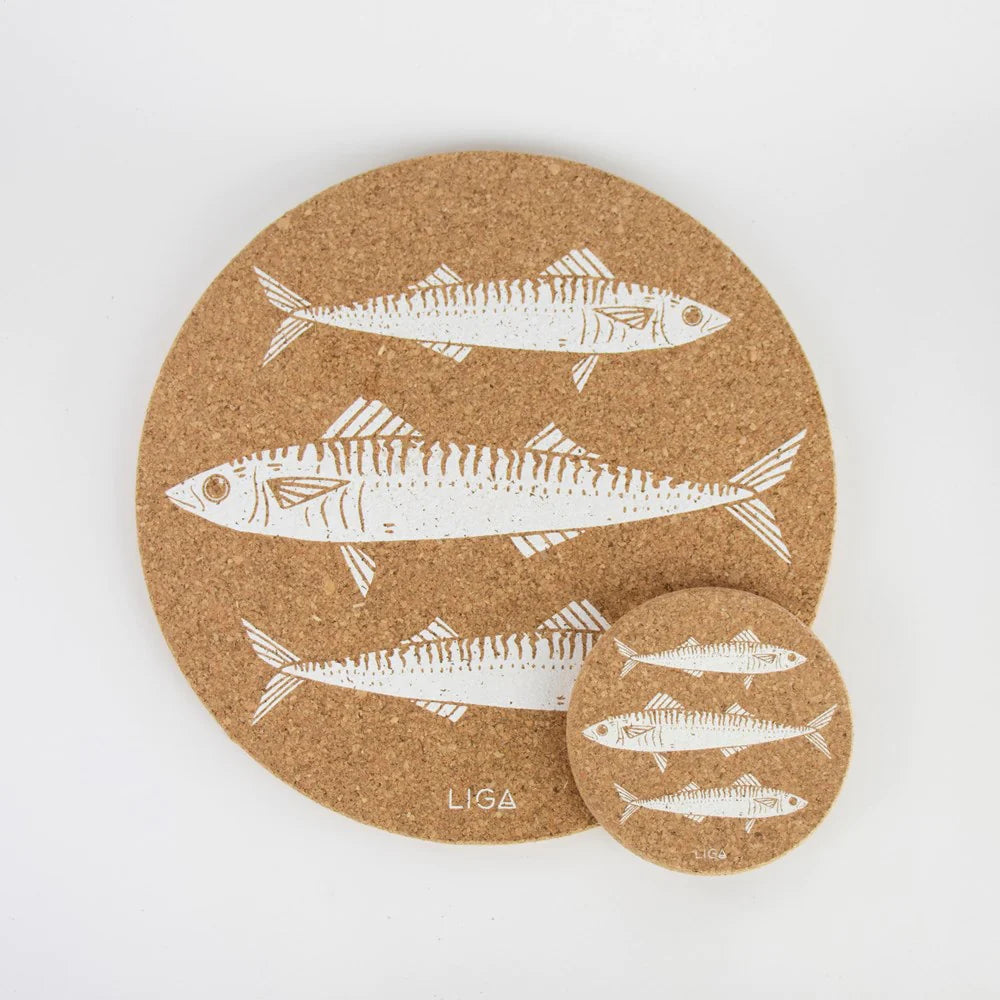 Liga - Cork Set Mackerel Placemats - Set of 4