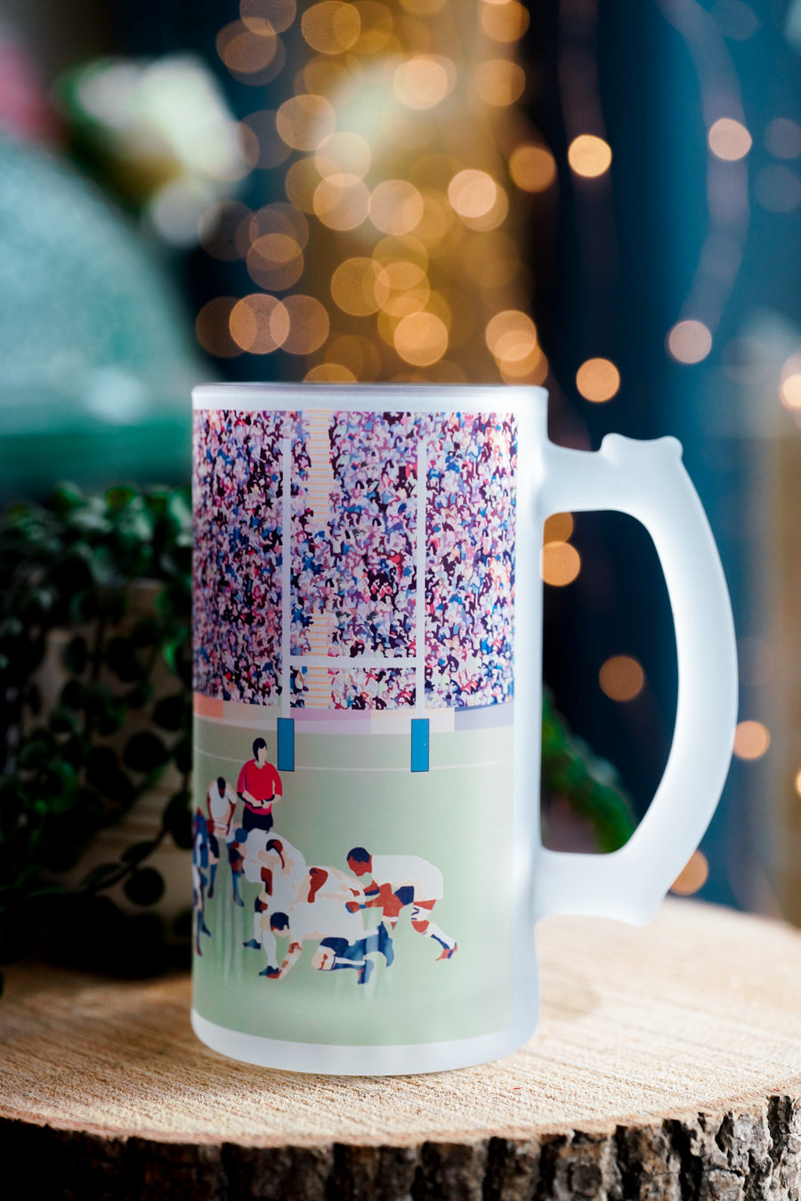 Rugby Frosted Beer Stein