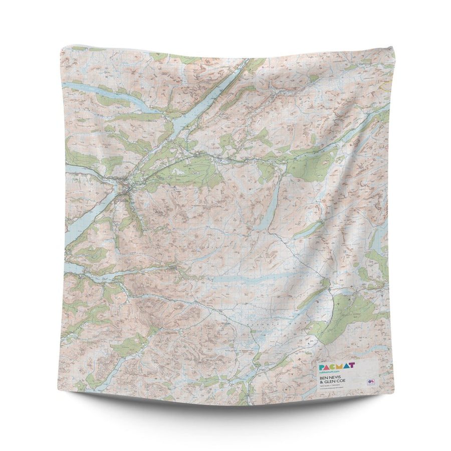 OS Ben Nevis & Glen Coe Family PACMAT Picnic Blanket