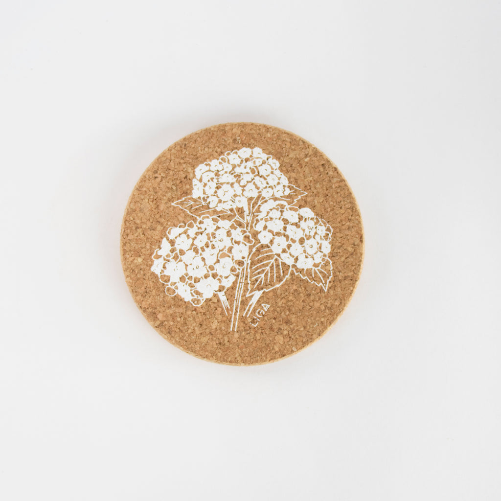 Liga Cork Hydrangea Coasters