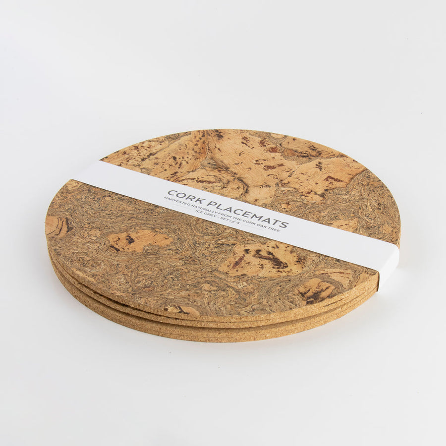 Liga Ice Grey Round Placemats