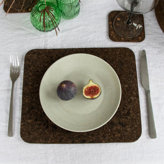 Liga Set of 4 Smoked Cork Rectangular Placemats