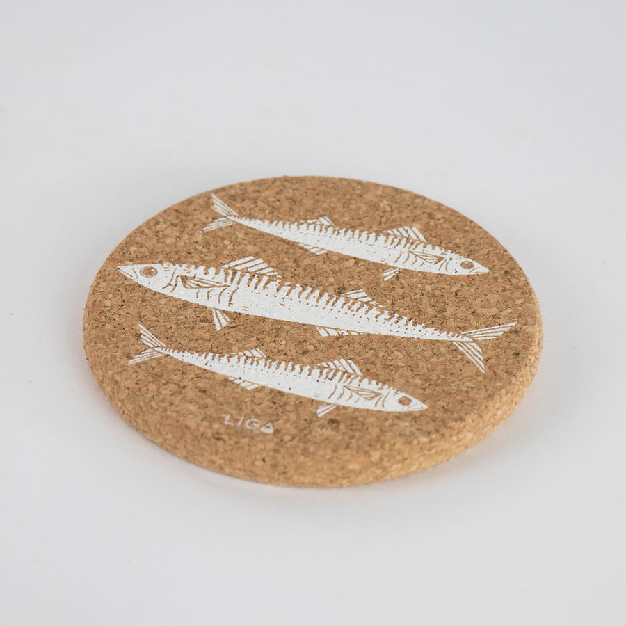 Liga - Cork Set Mackerel Coasters - Set of 4