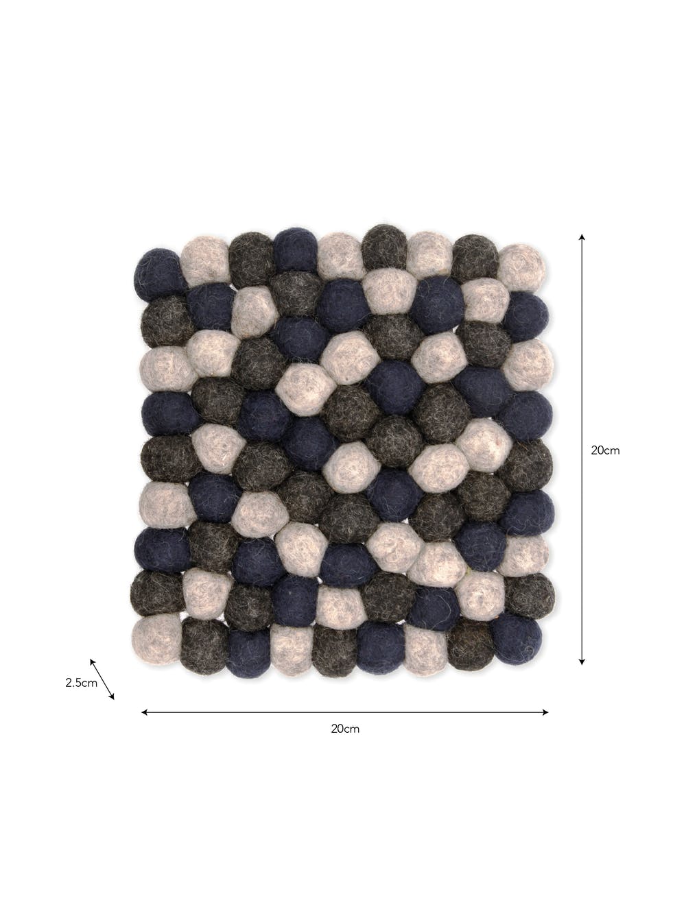 Southwold Square Trivet in Ink