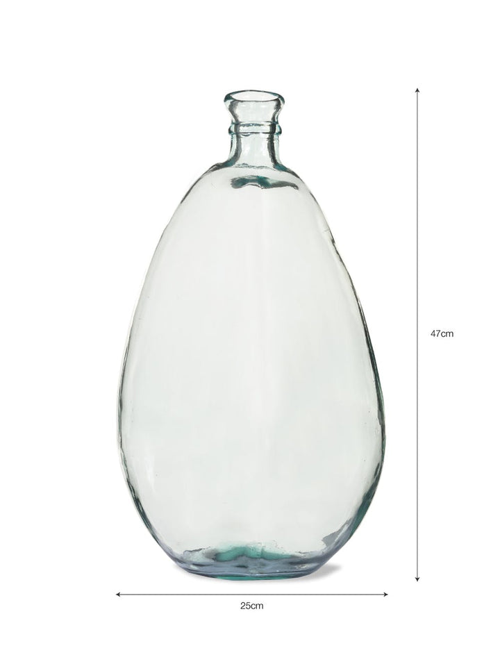 Tall Wells Bubble Vase in Recycled Glass